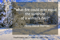 Winter Quote Thoreau