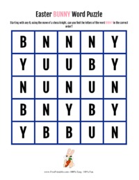 Easter Bunny Word Puzzle