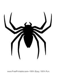 Scary Spider Stencil