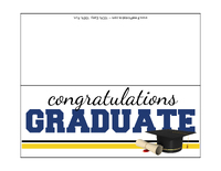Blue and Gold Graduation Card