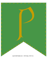 Celtic Banner Letter P