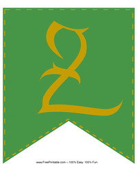Celtic Banner Letter Z