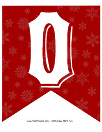 Winter Holiday Alphabet Banner O