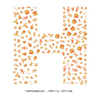 H Gingerbread Letter