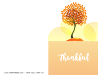 Autumn Tree Thanksgiving Card