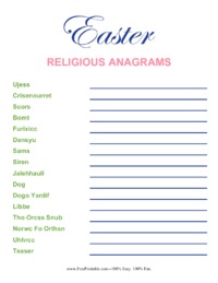 Easter Religious Anagrams