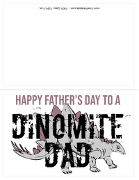 Dinosaur Dad Fathers Day Card