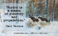 Winter Quotation Theroux