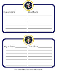 Presidential Seal Recipe Cards