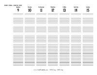 2026 Weekly Calendar 7