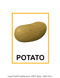 Potato Flash Card