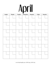 Professional April Perpetual Calendar