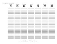 2026 Weekly Calendar 35