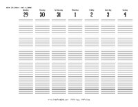 2026 Weekly Calendar 1