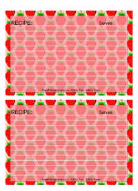 Strawberry Recipe Card