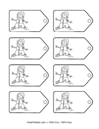 Snowman Colorable Gift Tags