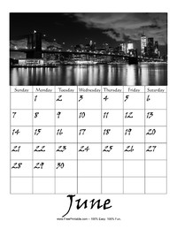 June 2020 Picture Calendar