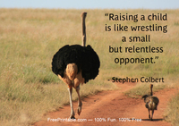 Raising Child Fathers Day Quotation Colbert