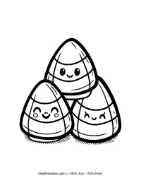 Halloween Coloring Page Candy Corn