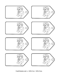 Colorable Easter Duck Tag