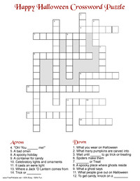 Happy Halloween Crossword Puzzle