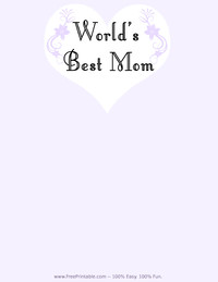 World's Best Mom Stationery