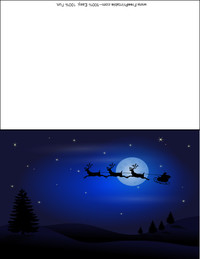 Santa and Reindeer Christmas Card