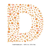 D Gingerbread Letter