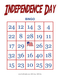 Independence Day Bingo 3