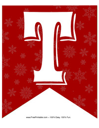 Winter Holiday Alphabet Banner T