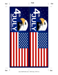 Eagle Independence Day Bookmark