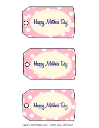 Mother's Day Pink Gift Tag