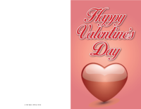 Pink Heart Valentine Card