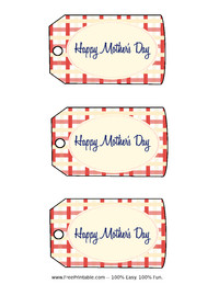 Mother's Day Plaid Gift Tag