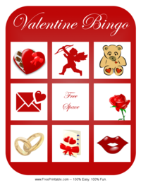 Valentine's Day Bingo Card 2