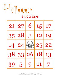 Halloween Bingo Cards 2
