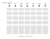 2026 Weekly Calendar 29