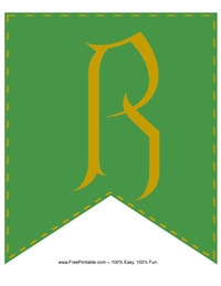 Celtic Banner Letter R