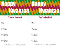 Happy Kwanzaa Invitation