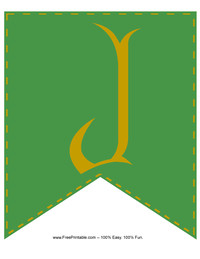 Celtic Banner Letter J