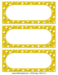 Polka Dot Labels Yellow