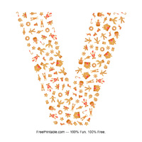 V Gingerbread Letter