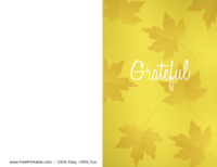Grateful Thanksgiving Card Yellow