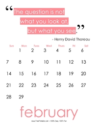 February 2017 Quote Calendar
