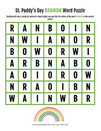 Rainbow Word Puzzle