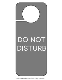 Do Not Disturb Gray