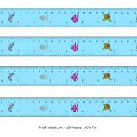 9 Centimeter-Inch Sea Animals Design Ruler