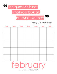 Perpetual February Quote Calendar 