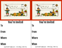 Peaceful Thanksgiving Invitation