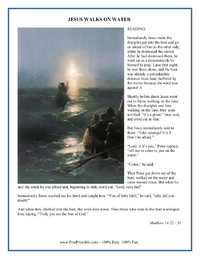 Jesus Walks on Water Reading